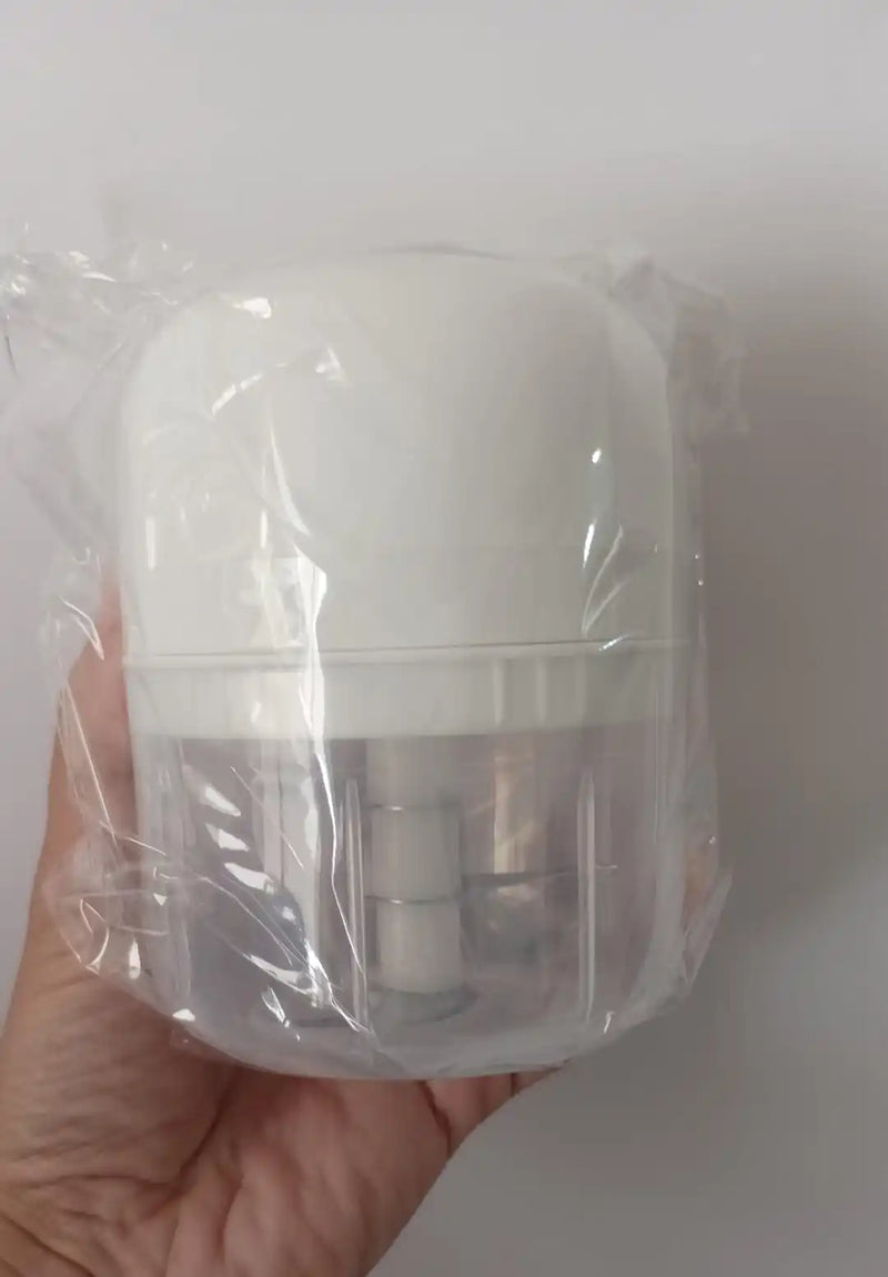 Mini Processador Eléctrico Triturador 3 Laminas Moedor Alho Cebola Carne Vegetal Fruta USB Recarregável