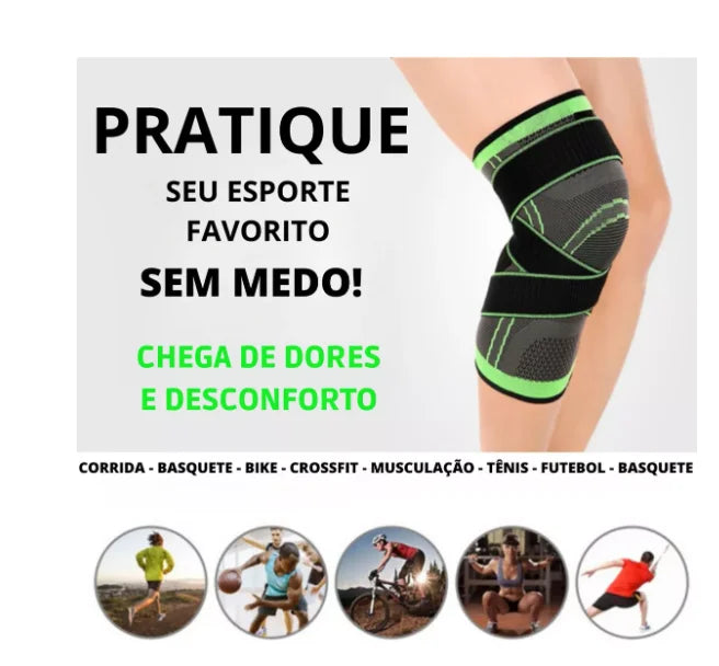 Joelheira de compressão articular com tiras cruzadas Tensor articular