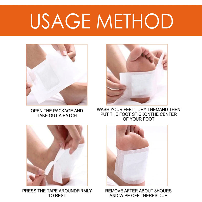 Almofadas de pé de bambu natural e gengibre, almofadas de limpeza profunda para cuidados com os pés, melhoram o sono, desintoxicação e modelagem corporal